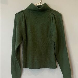 Women's Green Turtleneck Sweater